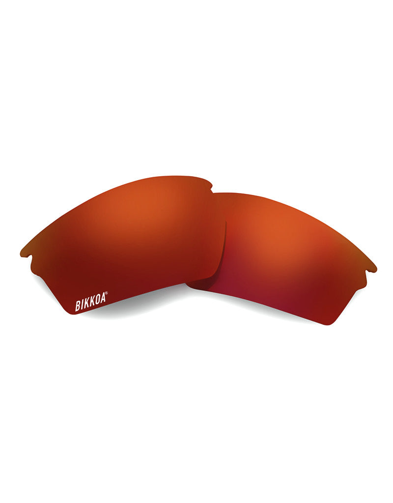 Lente de recambio roja revo para alta visibilidad y contraste, vista frontal de la lente de recambio roja REVO para alta visibilidad y contraste, compatible exclusivamente con modelos LAB y GOAT - Roja