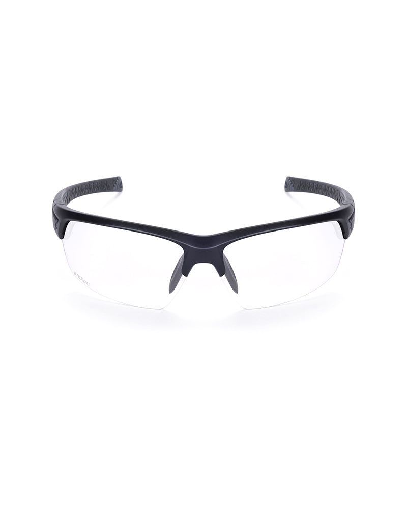 Gafas deportivas BIKKOA GOAT color transparente, vista frontal con lente transparente, ideal para alta movilidad en deportes de raqueta y carrera - Protectora