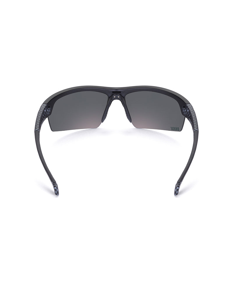 Gafas deportivas BIKKOA GOAT color rojo, vista trasera mostrando puente nasal ajustable y ventilación integrada - Roja