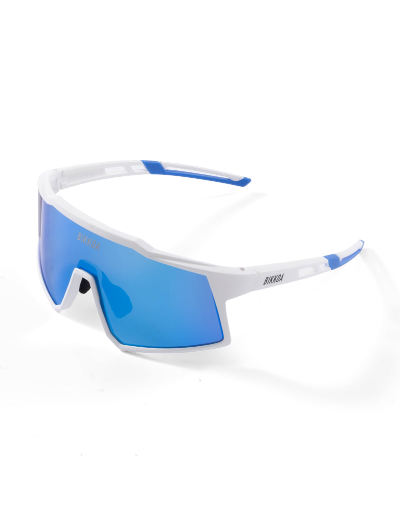 Gafas deportivas infantiles BIKKOA VARYS blancas con lente azul para niños de 8 a 14 años - Azul