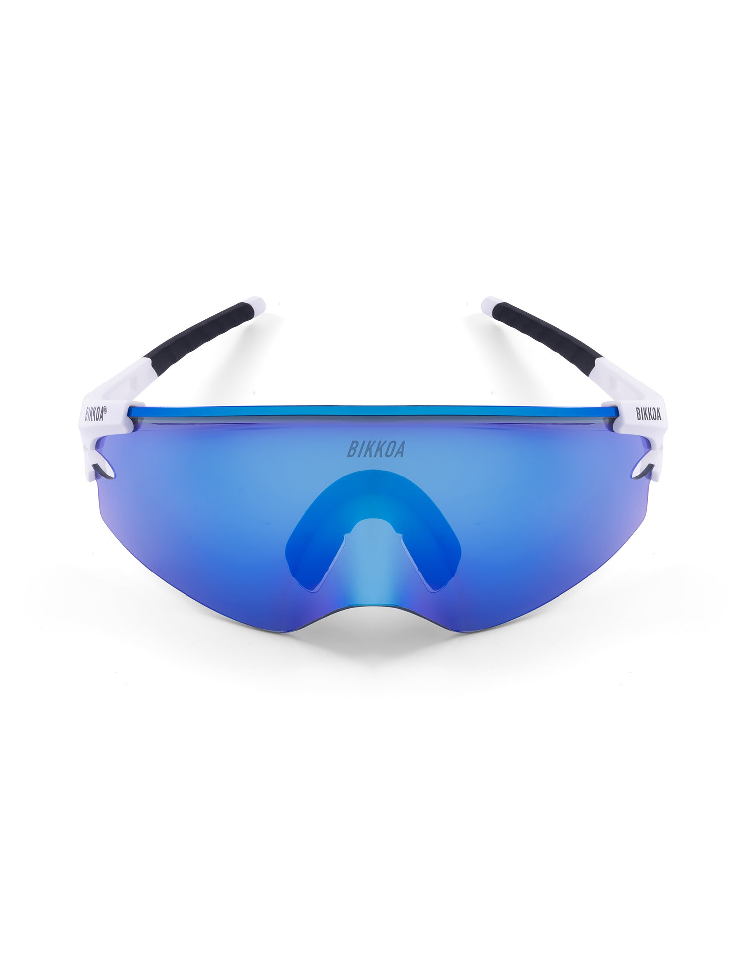 Gafas de ciclismo BIKKOA AERION azules, vista frontal completa con máscara azul de alto contraste - azul