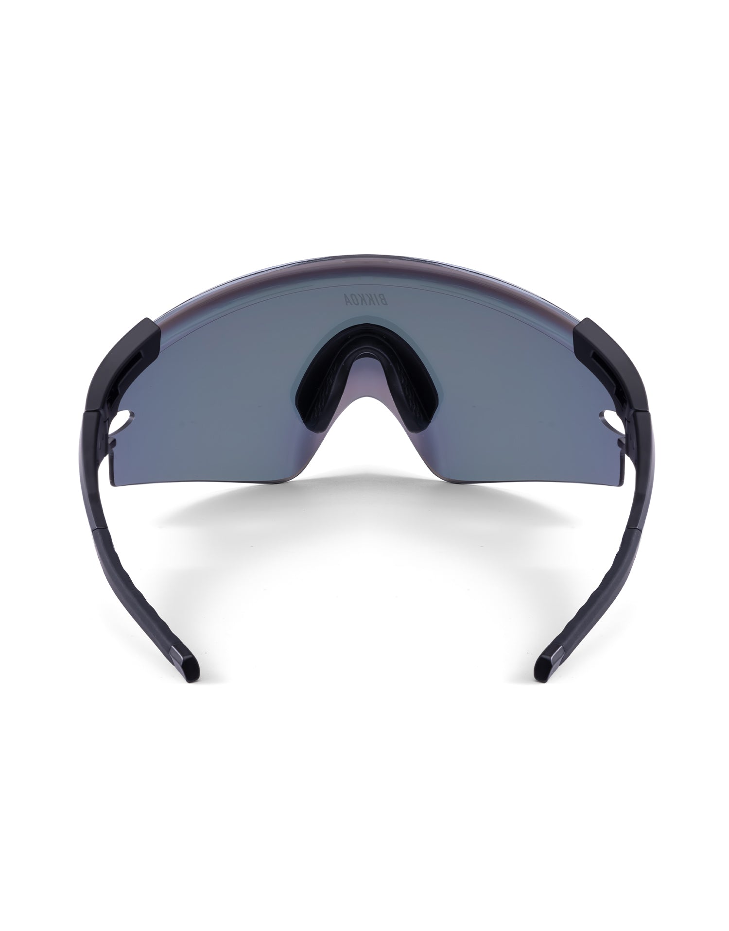 Gafas de ciclismo BIKKOA AERION doradas, vista trasera mostrando puente nasal flexible y sistema de ventilación lateral - dorada