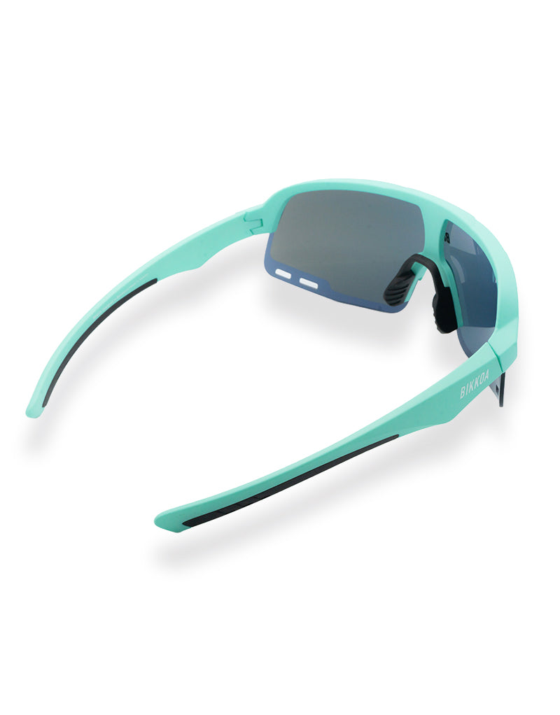 Gafas ELYOS vista trasera con estructura envolvente y estable - Azul