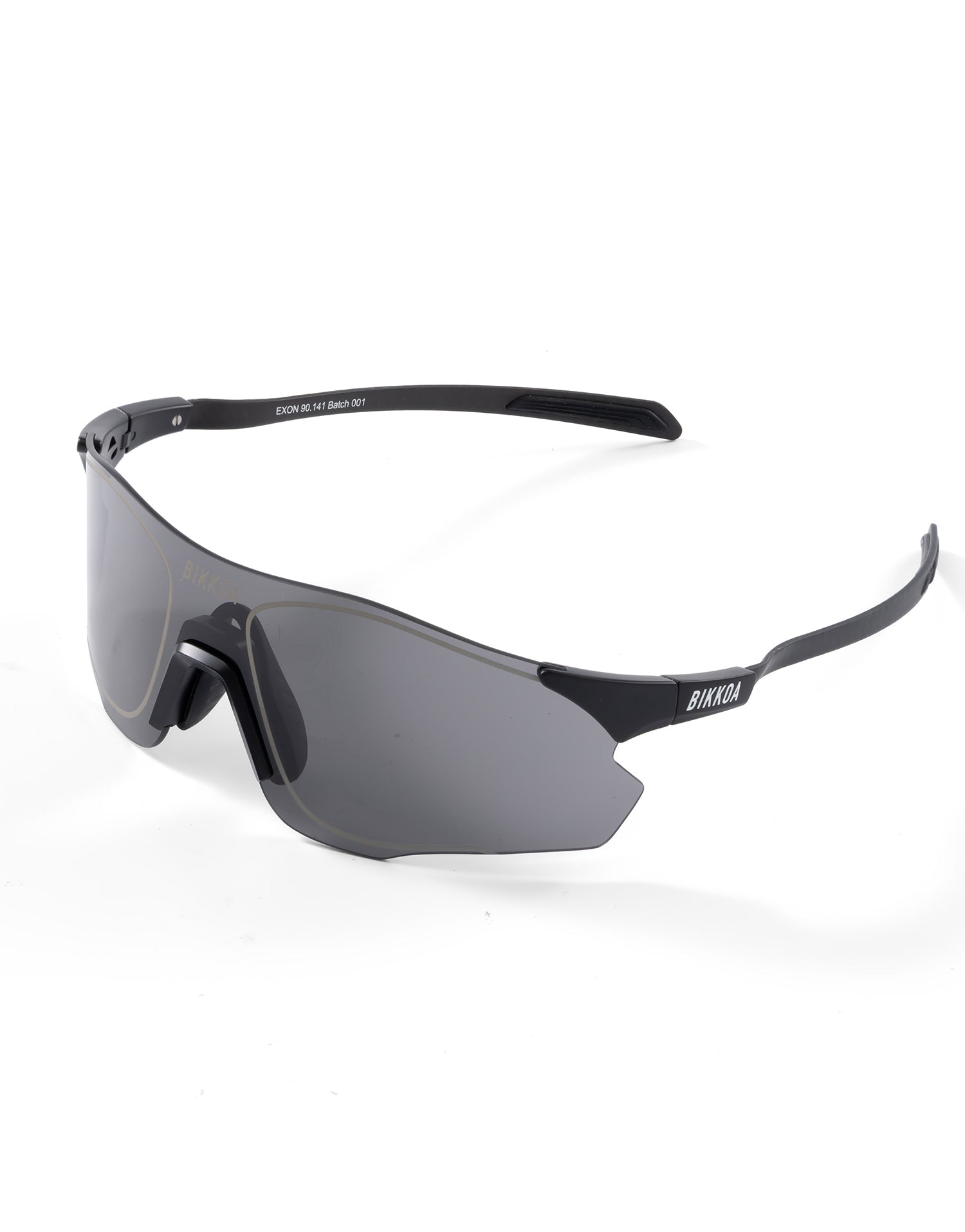 Gafas deportivas BIKKOA EXON con lente negra y estructura de carbono - Negro