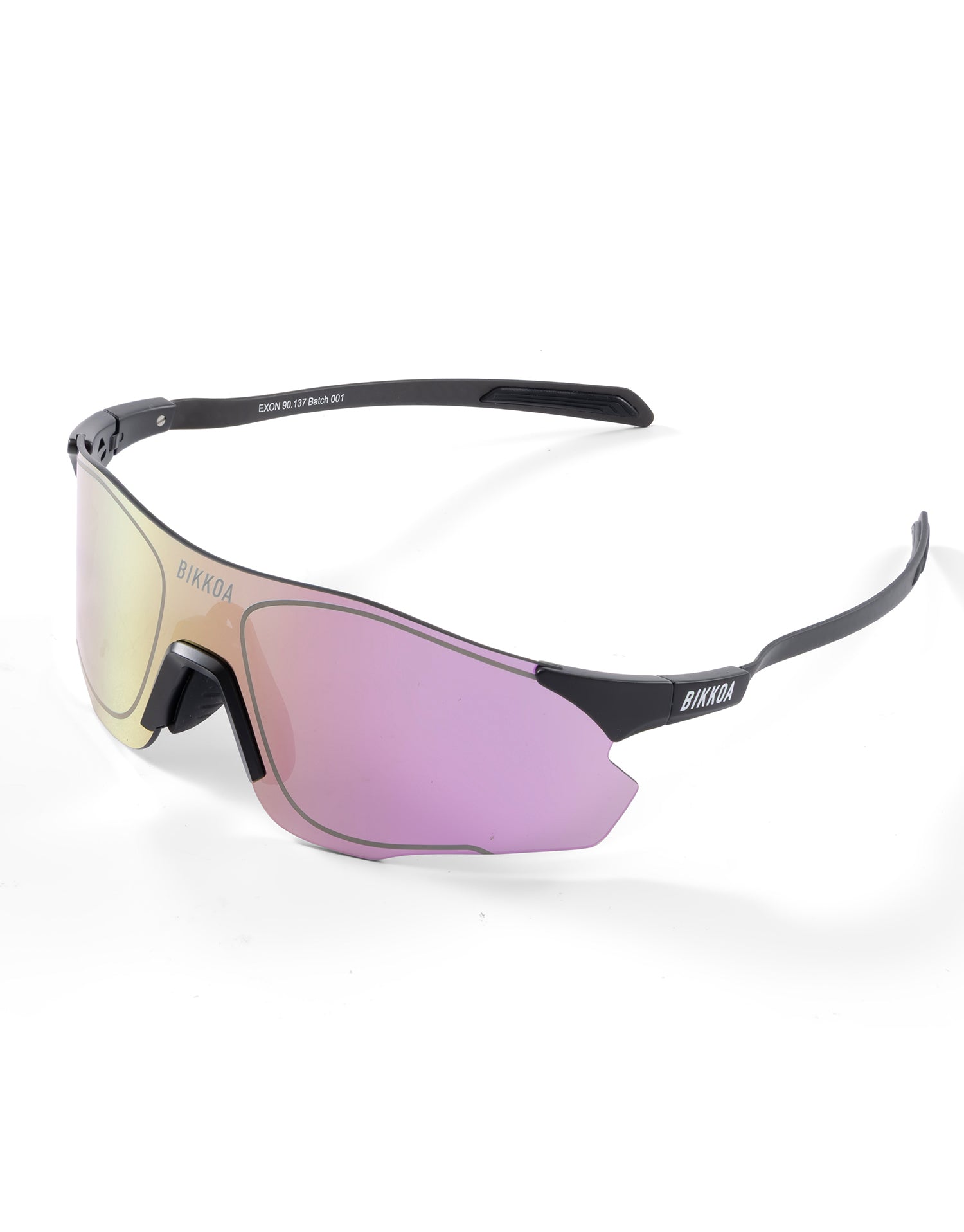 Gafas deportivas BIKKOA EXON con lente rosa y estructura de carbono - Rosa