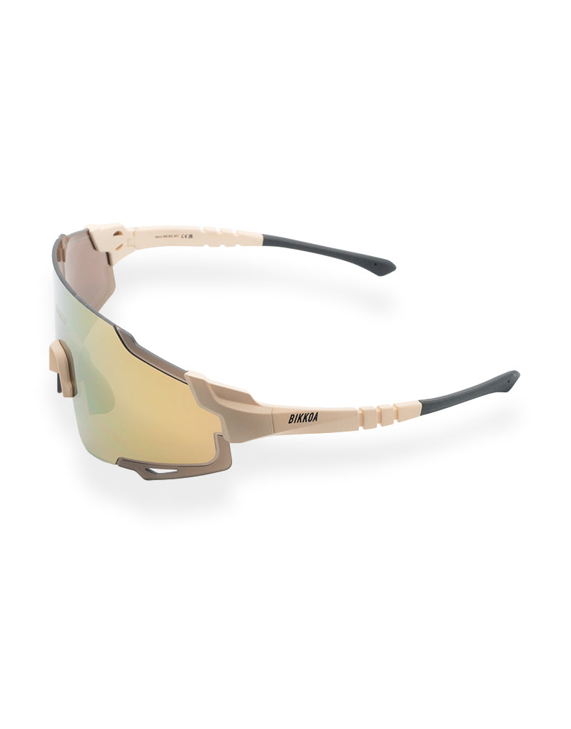 Gafas deportivas BIKKOA KORU frameless con air vents - Dorada