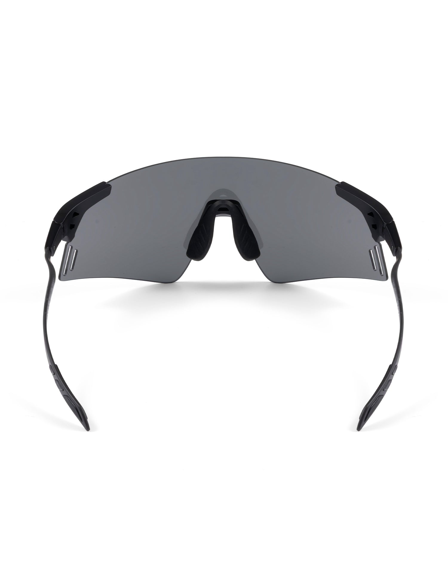 Diseño trasero de las gafas deportivas BIKKOA NEXORA con lente negra - Negro