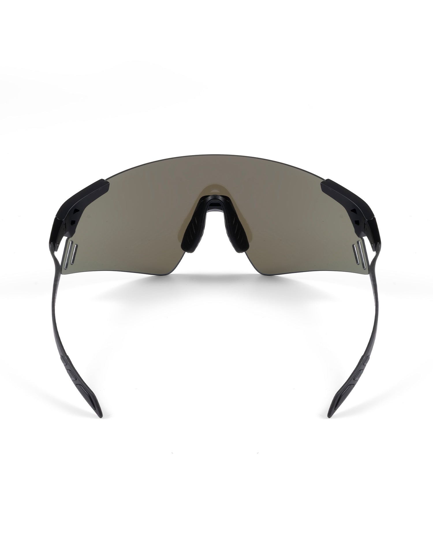 Diseño trasero de las gafas deportivas BIKKOA NEXORA con lente roja- Roja