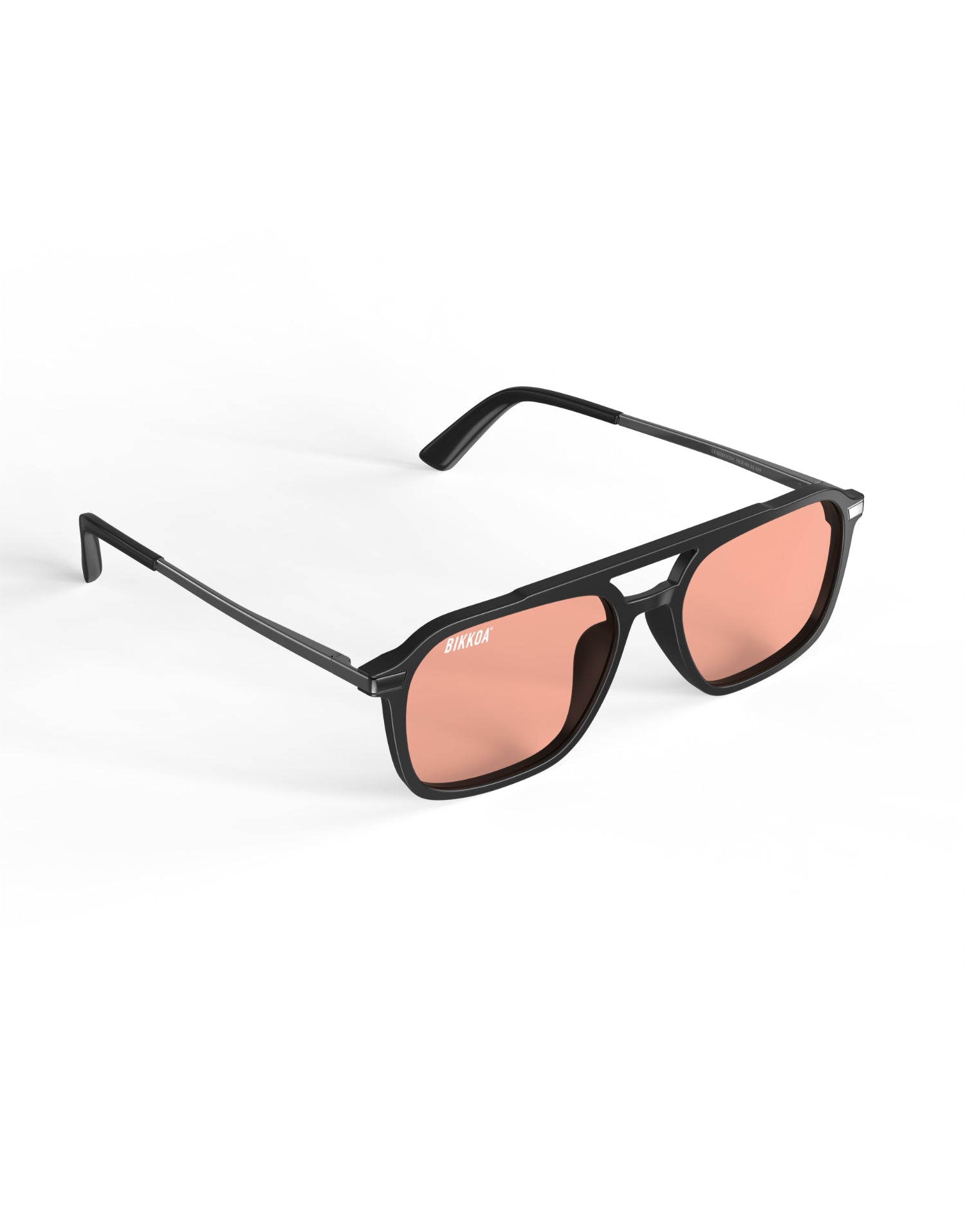 Gafas NOR Calm BIKKOA lente rosa vista frontal lateral izquierda diseño ergonómico para equilibrio visual