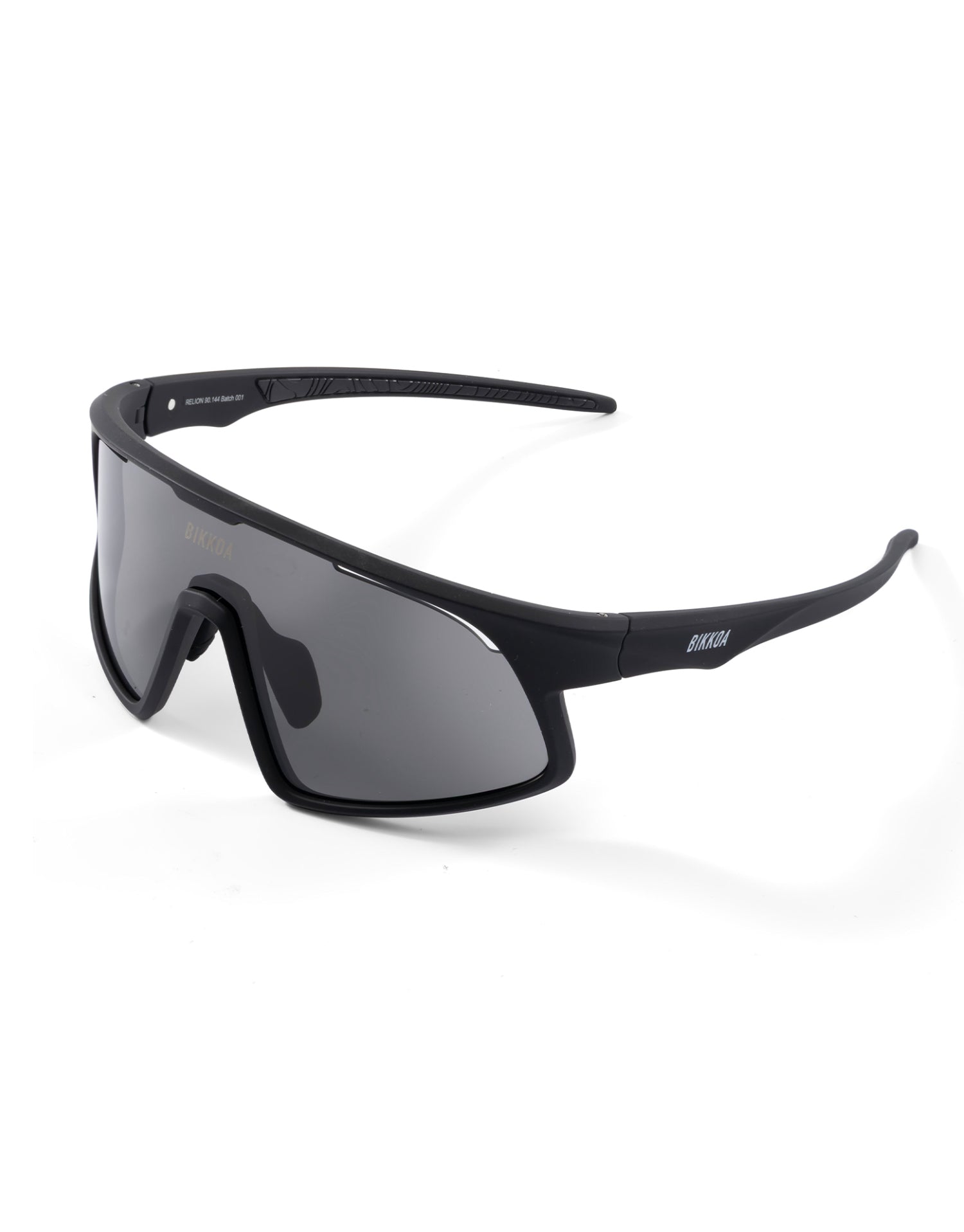 Gafas deportivas BIKKOA RELION con lente negra Cat.3 y acabado rubber - Negra
