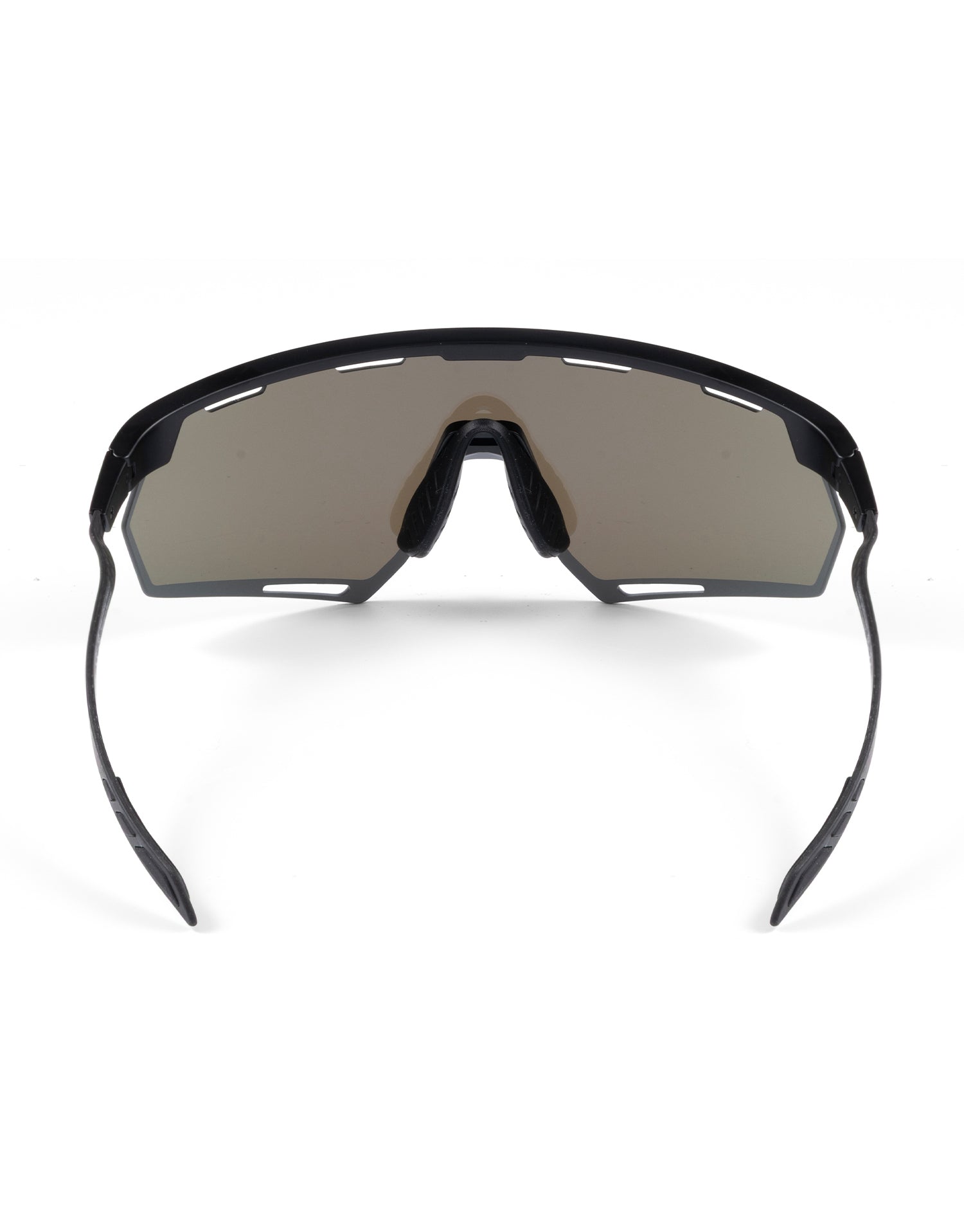 Gafas deportivas BIKKOA STRATOX con lente azul en uso durante actividad deportiva - Azul Navy